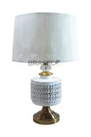 BRC' ceramic white GB (Table Lamp)(Pair)