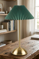
Elegant LED touch sensor bedside lamp with contemporary gold finish