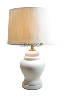 Pair of contemporary bell-shaped table lamps for modern bedroom illumination
