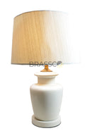 Minimal modern pair of Wani GB table lamps ideal for bedside and bedroom use.