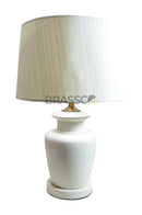Minimal modern pair of Wani GB table lamps ideal for bedside and bedroom use.